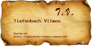 Tiefenbach Vilmos névjegykártya