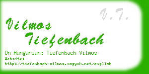 vilmos tiefenbach business card